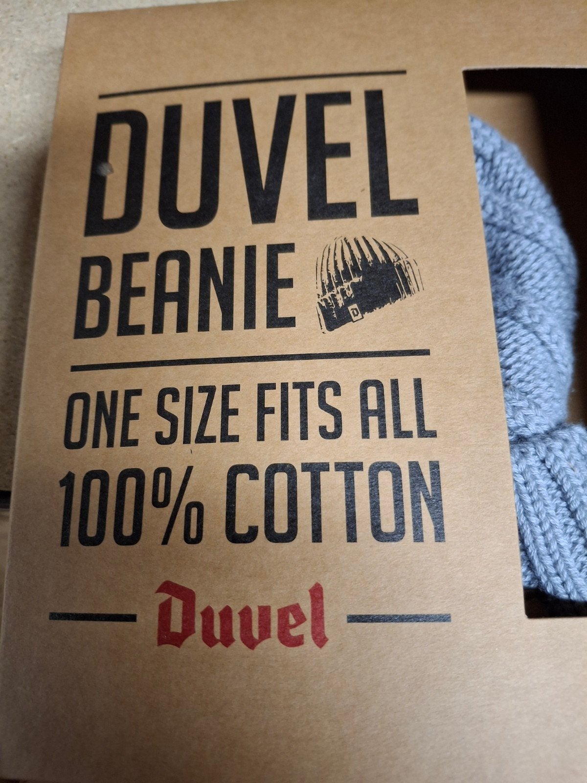 Grijze muts Duvel, Verzamelen, Biermerken, Ophalen of Verzenden, Nieuw, Kleding, Duvel
