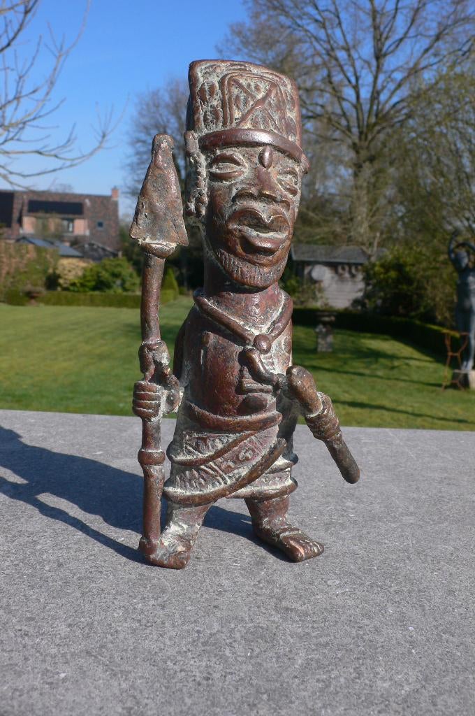 Bronzen beeldje West Afrika, Ophalen of Verzenden, Brons