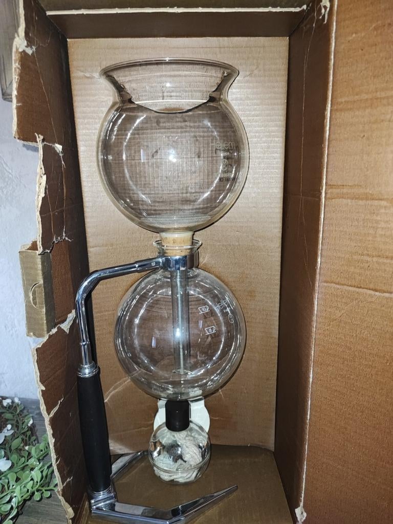 Hellem Pyrex vacuümkoffiezetapparaat, 10 kopjes, 10 kopjes of meer, Koffiemachine, Gemalen koffie, Ophalen of Verzenden