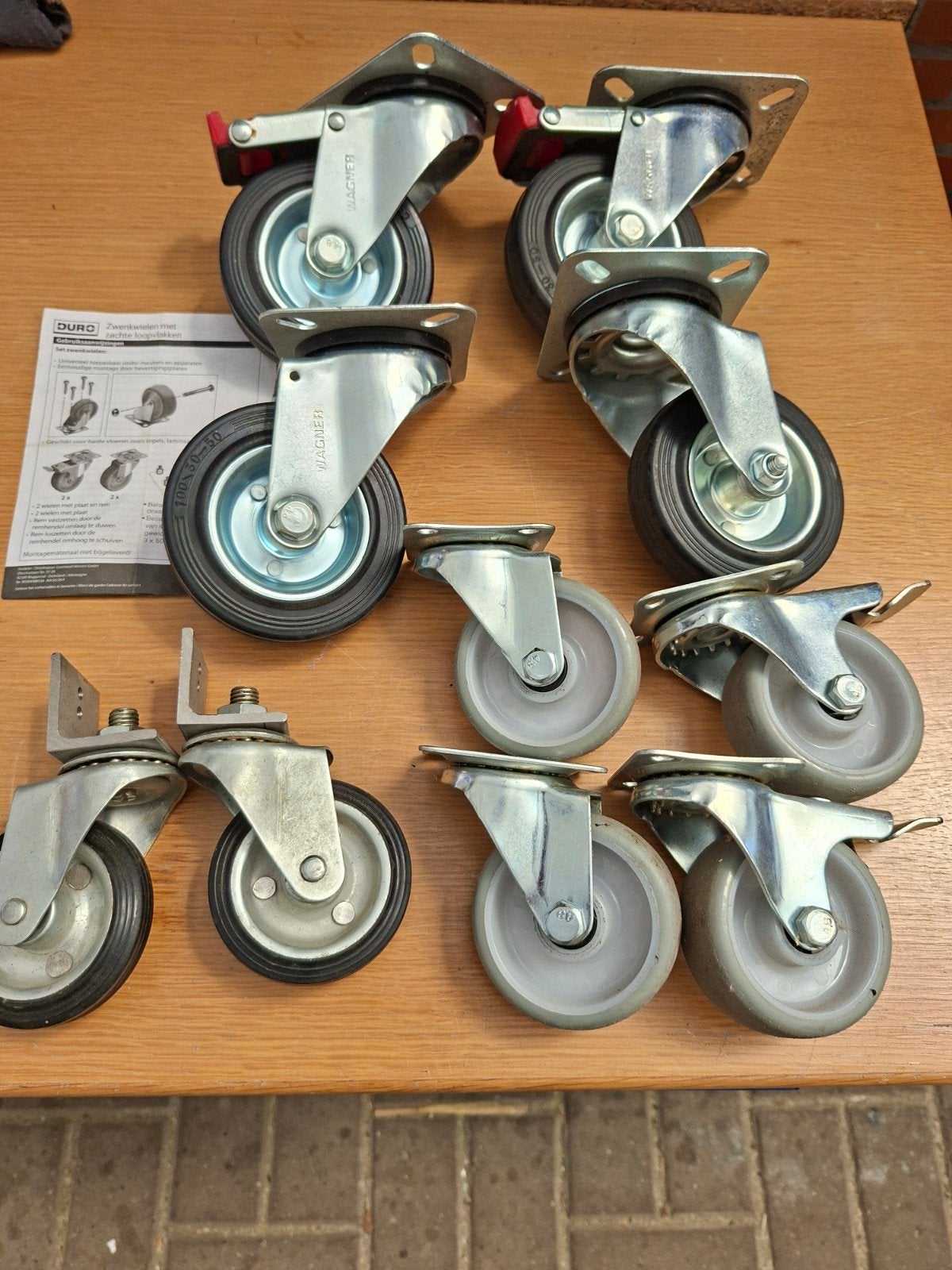 Zwenkwielen, Ophalen