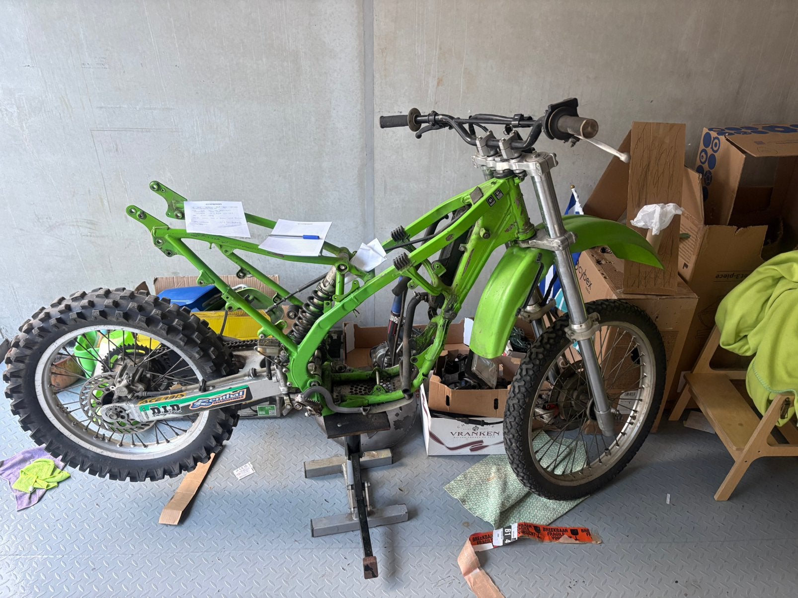 Kawasaki kdx 125cc met papieren! Kompleet, Fietsen en Brommers, Ophalen, Gebruikt, 125 cc, 5 versnellingen