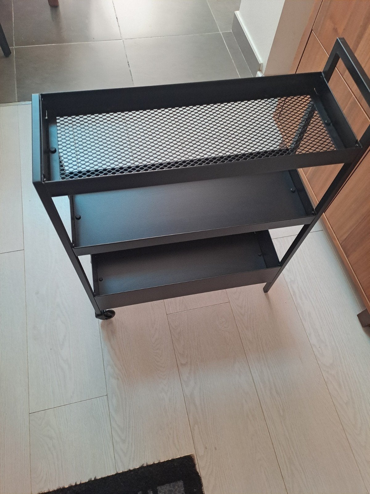 Zwart opbergrekje Nissafors van Ikea. Nieuw!, Huis en Inrichting, Ophalen