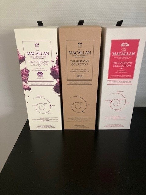 3flessen whisky Macallan Harmony collection, Verzamelen, Ophalen of Verzenden, Zo goed als nieuw, Overige typen, Vol