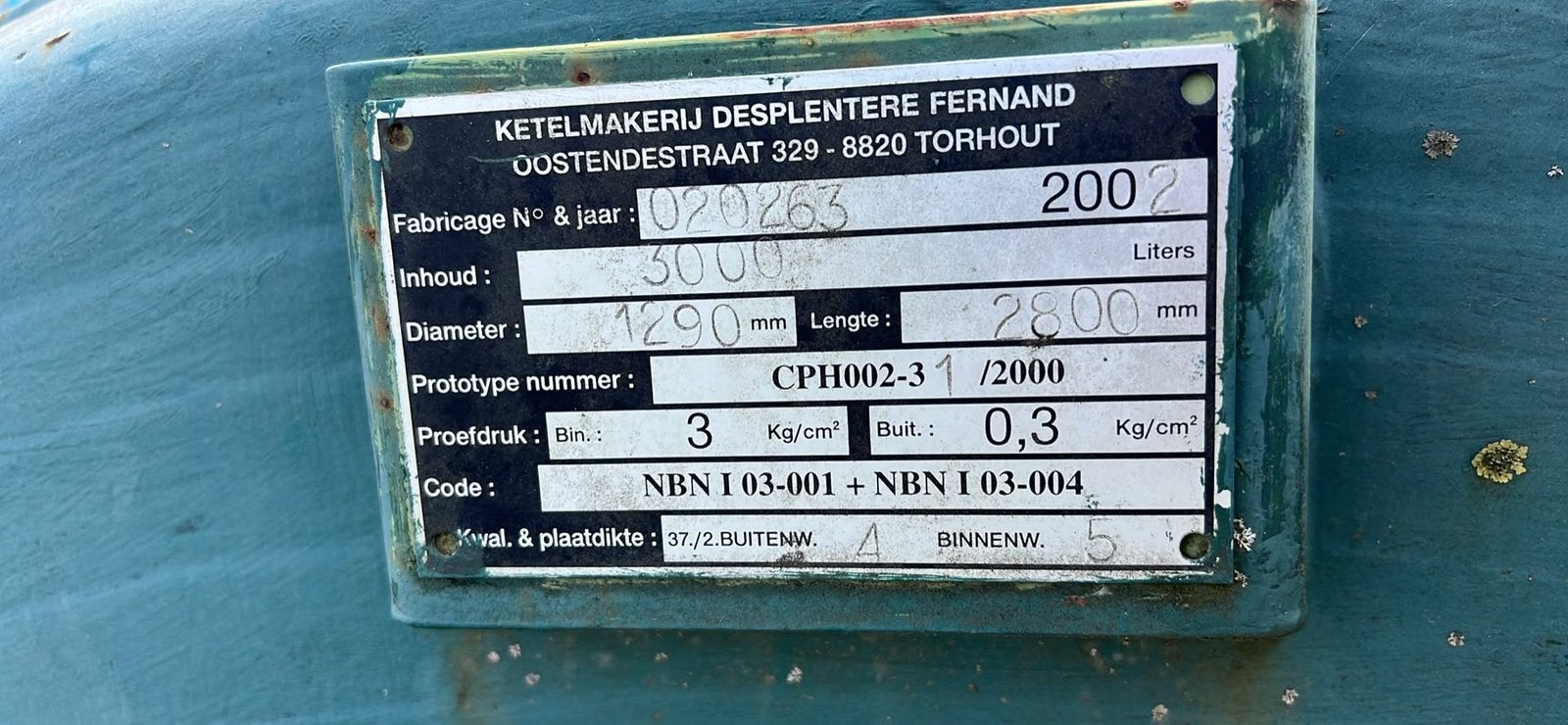 Stookolietank 3000L, Huis en Inrichting, Kachels, Ophalen, Oliekachel, Gebruikt, Overige brandstoffen