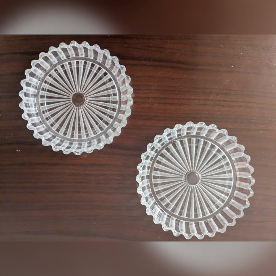 Paar onderzetters/kopjes van Baccarat-kristallen, Antiek en Kunst, Antiek | Glaswerk en Kristal, Ophalen