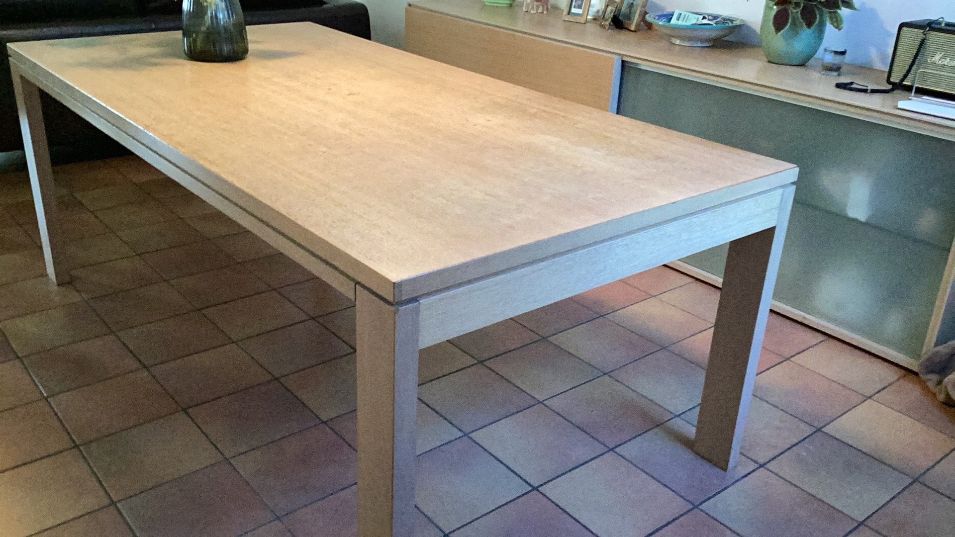 Tafel en dressoir in eik, Huis en Inrichting, Complete eetkamers, Gebruikt, Ophalen