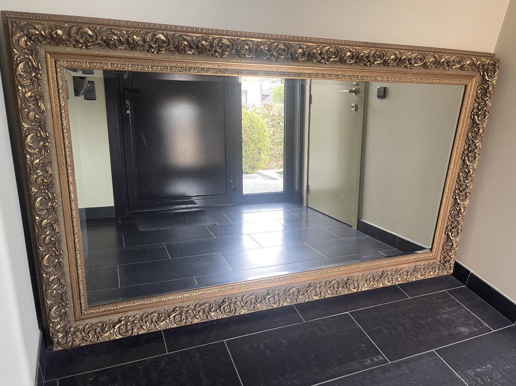 grand miroir avec un beau cadre, Antiquités & Art, Curiosités & Brocante, Enlèvement