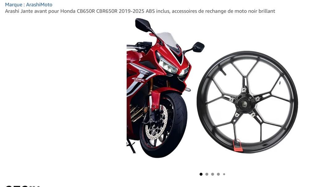 Jante Honda CBR650R neuve, Enlèvement ou Envoi, Neuf