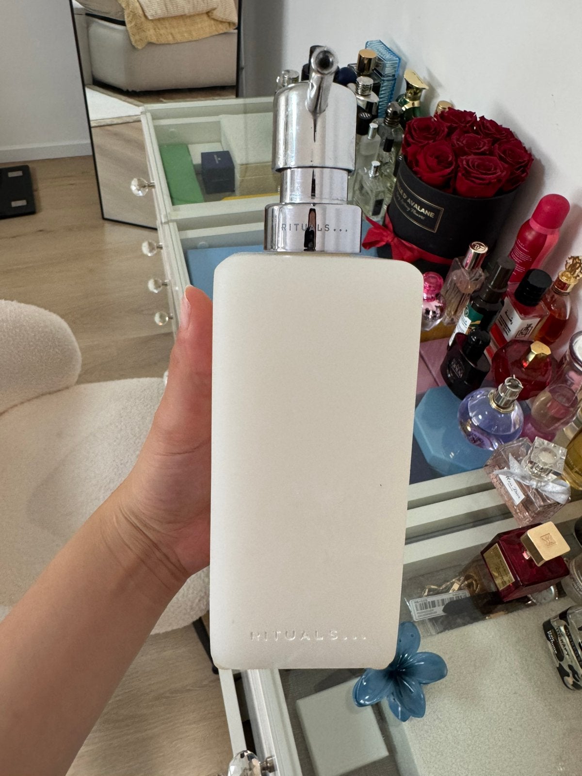 Rituals zeep dispenser, Huis en Inrichting, Ophalen of Verzenden, Zo goed als nieuw, Wit, Zeepdispenser/zeepbakje