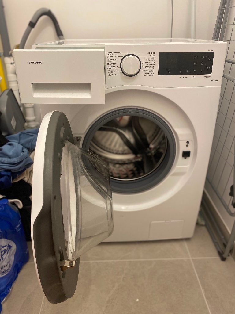 Machine à laver Samsung WW81CGC04ATEEN EcoBubble 8 kg, Electroménager, 1200 à 1600 tours, Chargeur frontal, Enlèvement, Utilisé