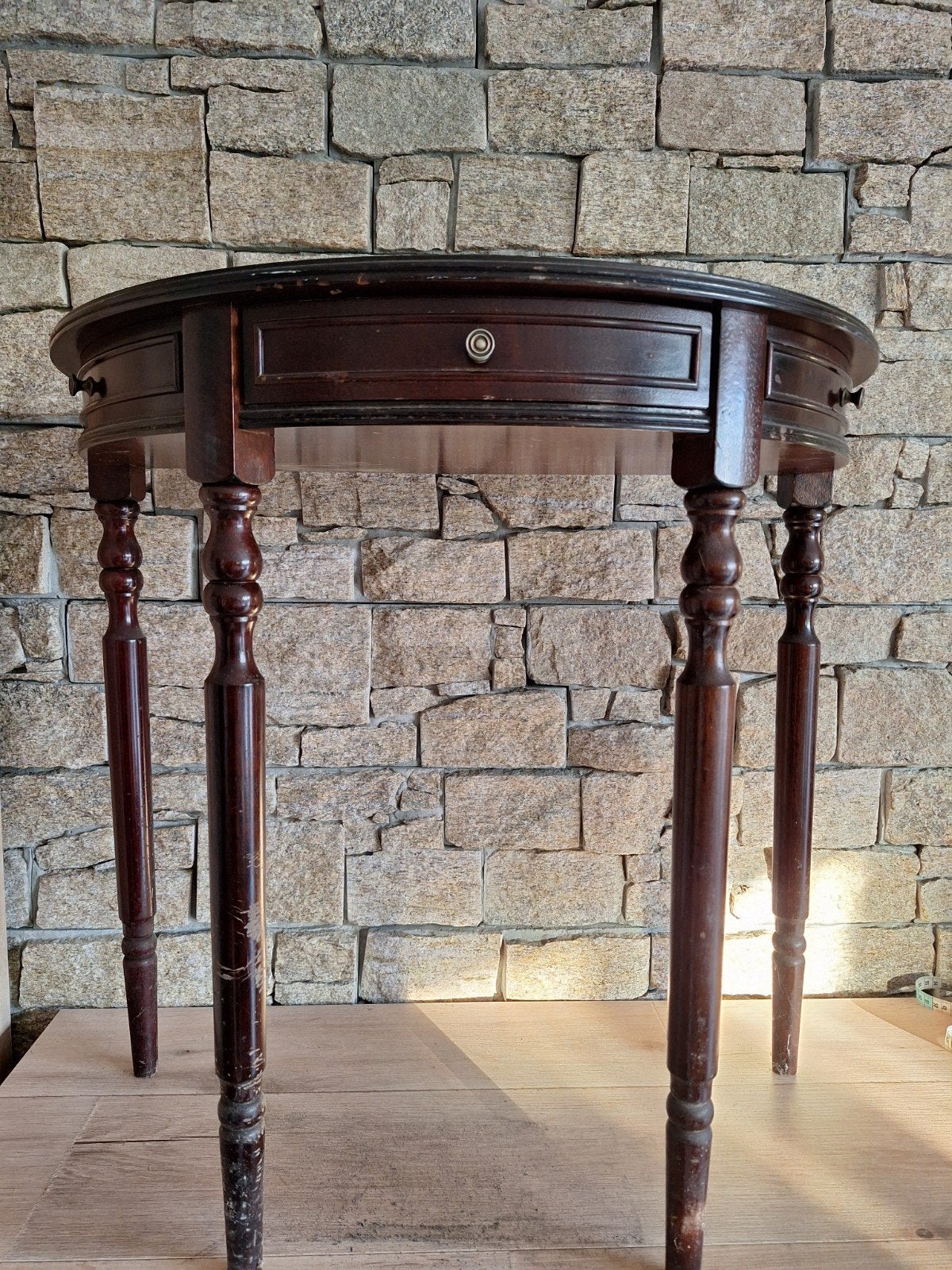 Console demi-lune vintage (années 1970 - 1980) – Bois, Enlèvement