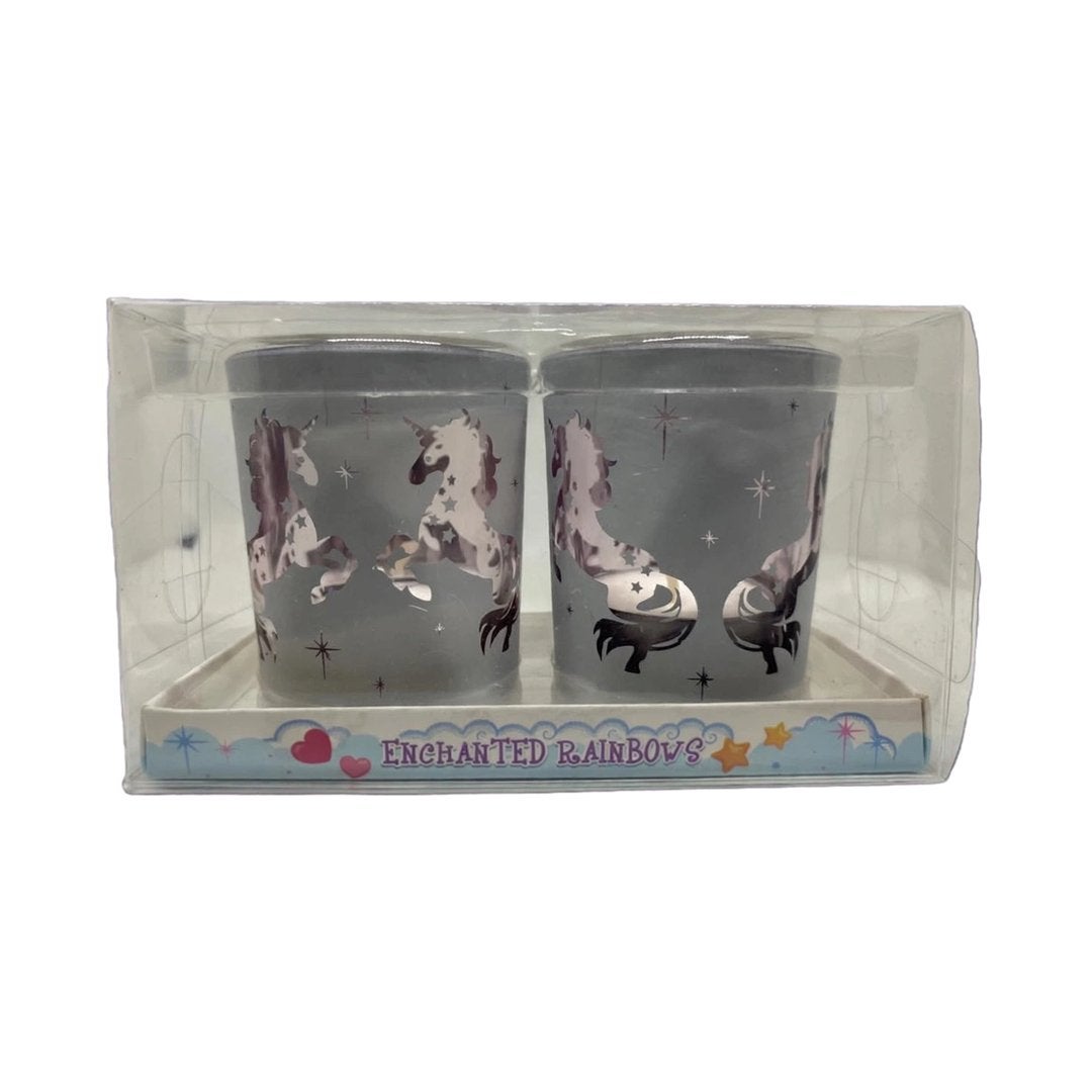 Set van 2 theelichthouders met eenhoorn, Windlicht, 7 cm, Nieuw, Ophalen of Verzenden