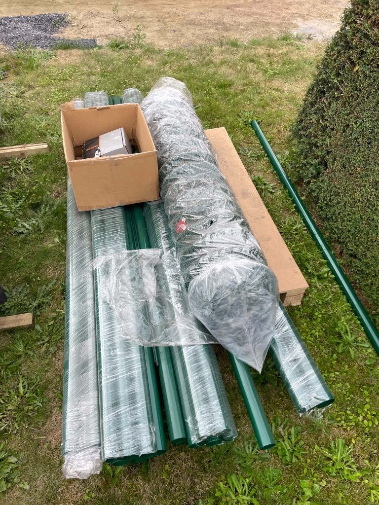 Afsluiting 30m (met poortje), Ophalen, Nieuw, Tuinhek, Met poort