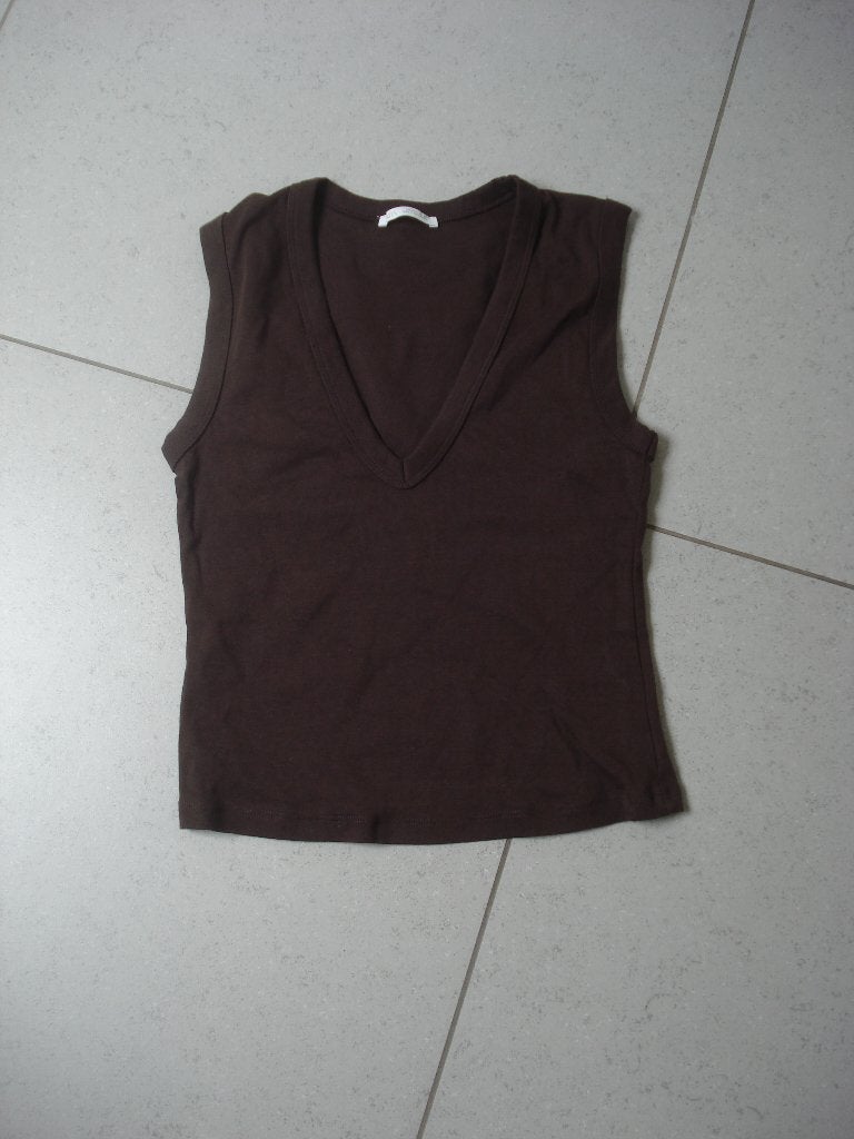 Zara bruin topje, dames. mt L, Bruin, Maat 42/44 (L), Ophalen of Verzenden, Zonder mouw