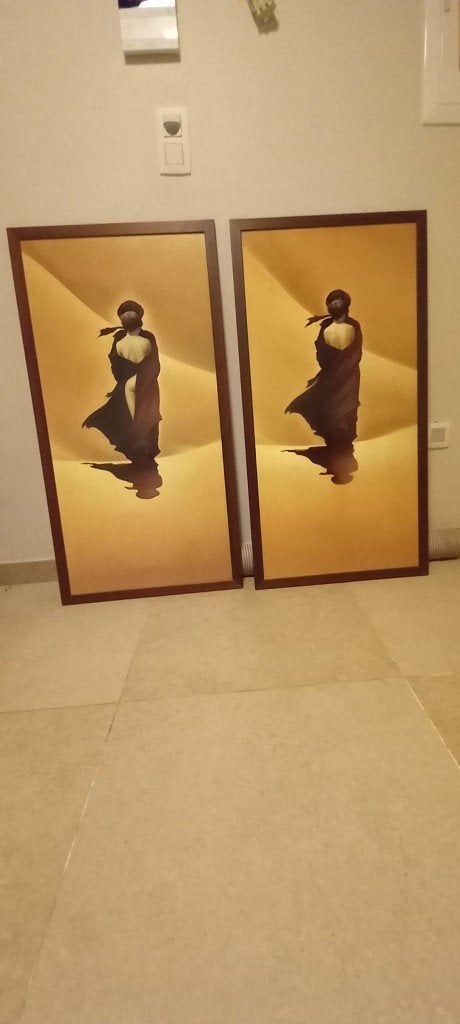 2 cadres 105X55 CM, 55 cm, Fait main, Comme neuf, Enlèvement