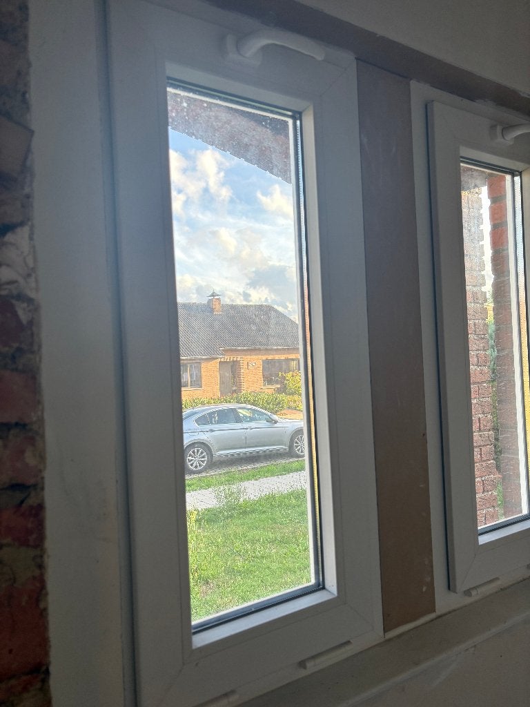 VEKA PVC ramen wit – dubbel glas – verschillende maten, Ophalen, Gevelraam of Ruit, 80 tot 120 cm, Zo goed als nieuw