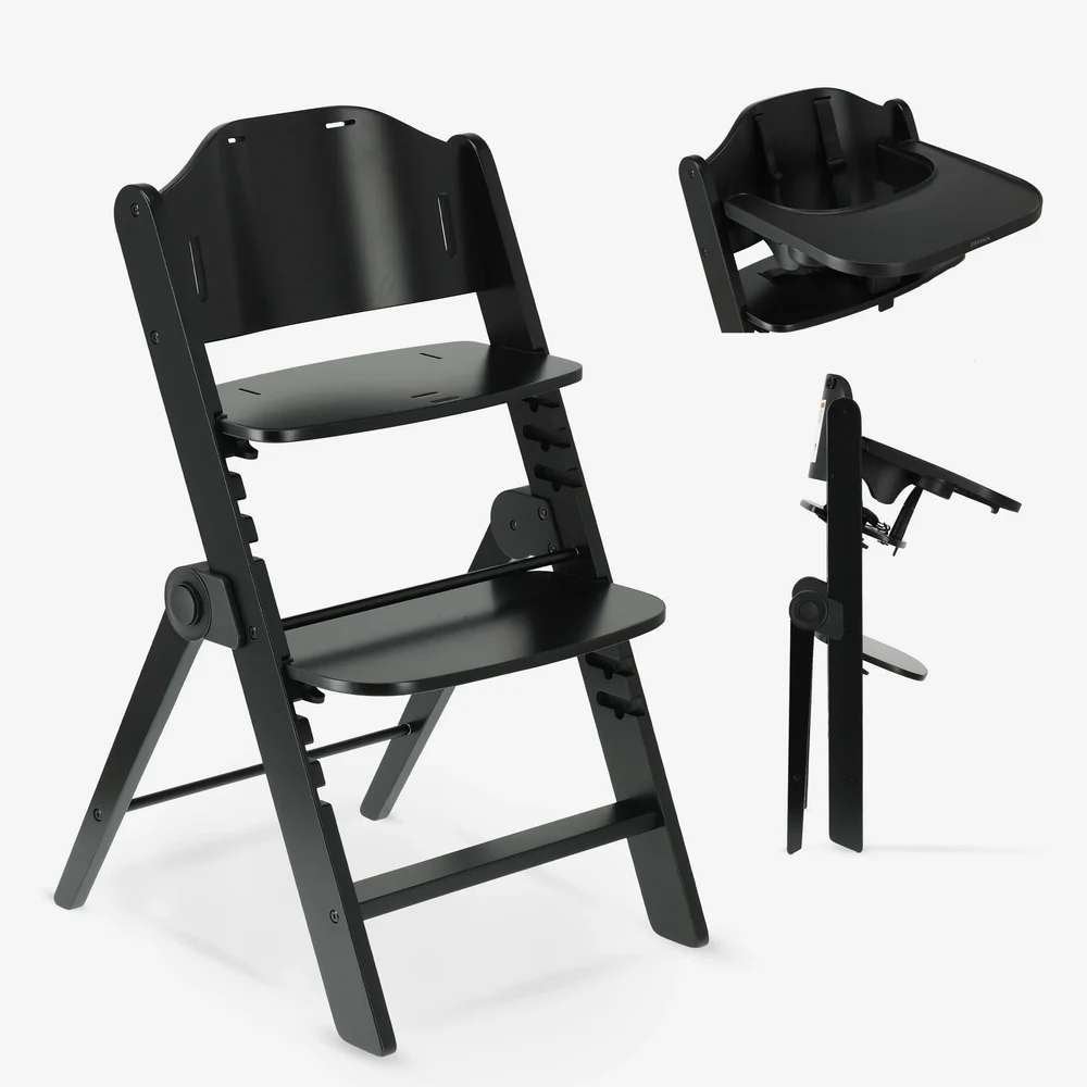 Deryan Odin Luxe Kinderstoel - Zwart/Donkergrijs, Enlèvement ou Envoi, Comme neuf, Chaise pliante, Coulissant