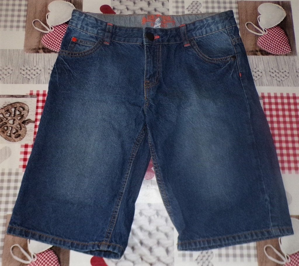 158/164 13/14 hema short jeansshort jeans zeer goede staat, Kinderen en Baby's, Kinderkleding | Maat 158, Broek, Gebruikt, Ophalen of Verzenden