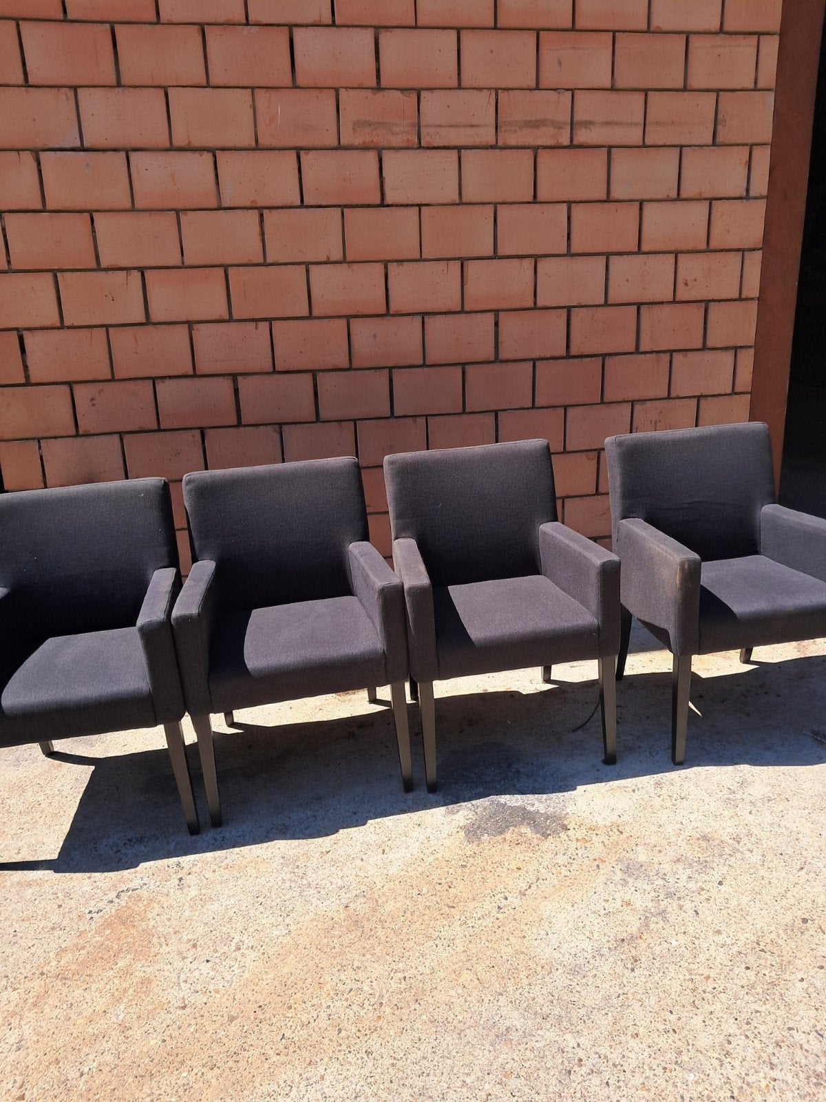 4 stoelen in goede staat, Ophalen, Gebruikt, Zwart, Vier