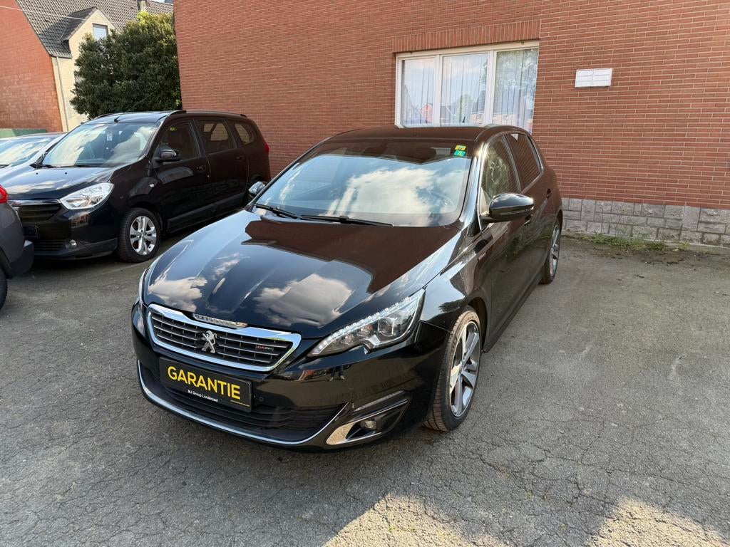 Peugeot 308 1.2 GT-Line Navi/Camera/Pano/Garantie, Auto's, Peugeot, Euro 6, Leder en Stof, Zwart, 5 deurs