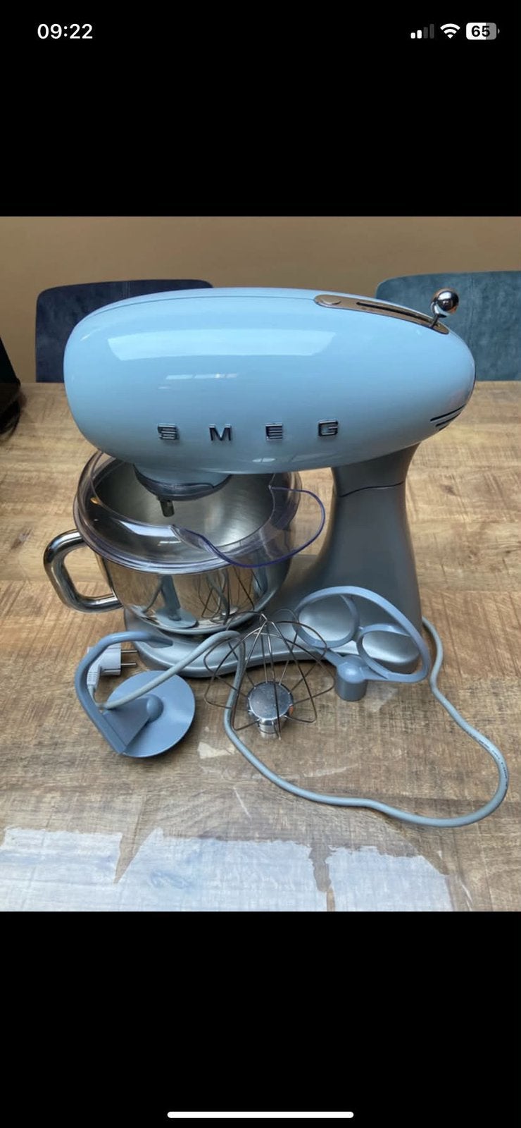 Robot smeg pâtissier complet avec accessoires 800w pastel, Electroménager, Enlèvement, Comme neuf