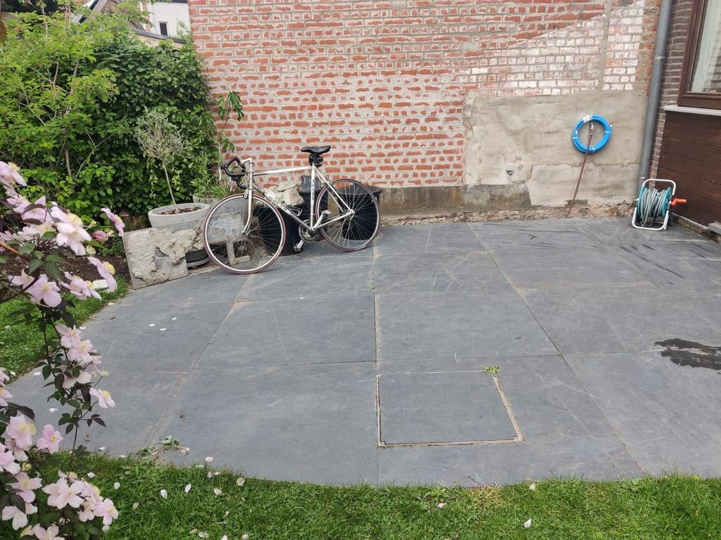 Graniet terras tegels 1m op 1m, Ophalen