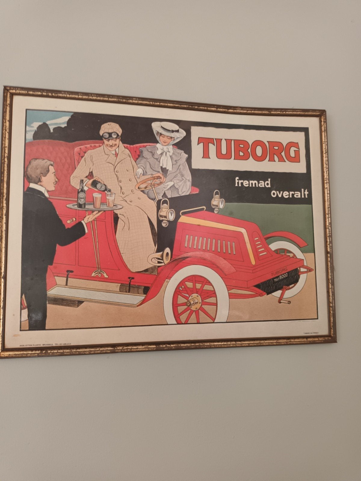 Origineel vintage Tuborg reclamebord  (1979), Enlèvement ou Envoi, ##€, ###, ##€