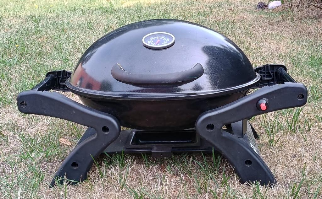 Compacte BBQ op gas voor thuis en camping, Caravans en Kamperen, Kampeeraccessoires, Ophalen, Gebruikt