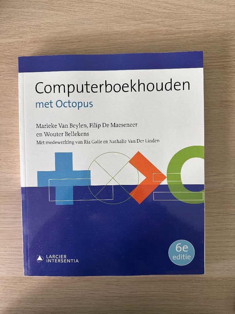 Computerboekhouden met Octopus 6e editie, Ophalen, Larcier Intersentia, Zo goed als nieuw, Bedrijfseconomie