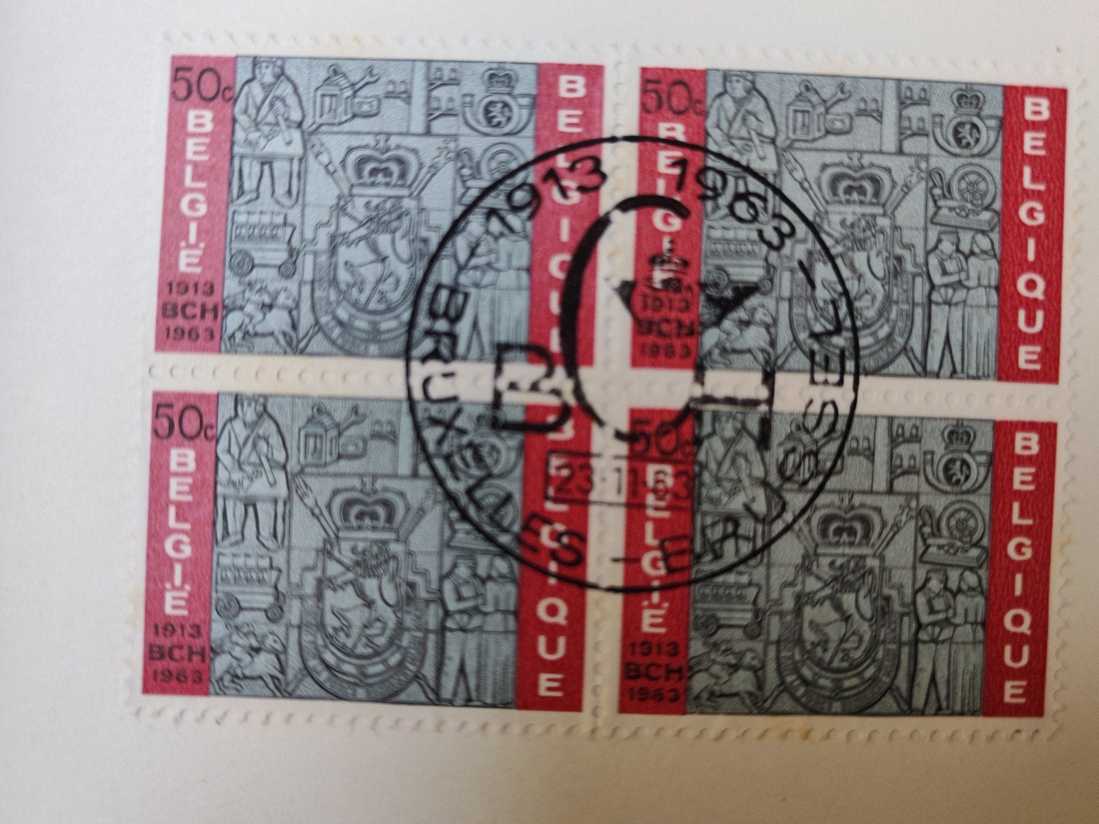 50-jarig jubileum van het postzegelbureau voor postcheques, Postzegels en Munten, Ophalen of Verzenden