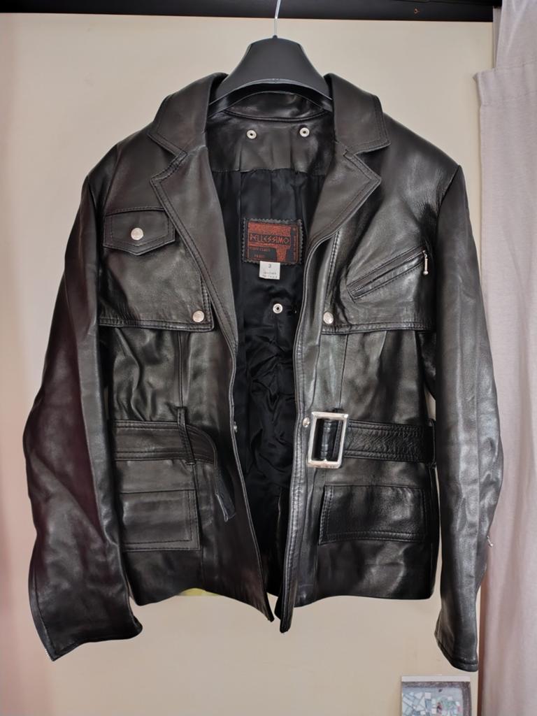 Pellessimo Paris middelgroot leren jack voor dames., Maat 38/40 (M), Zwart, Pellessimo, Ophalen of Verzenden