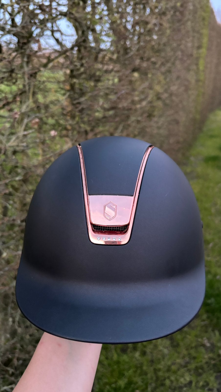 Samshield Shadowmatt S zwart/rosegold, Ophalen of Verzenden, Zo goed als nieuw, Zwart, S