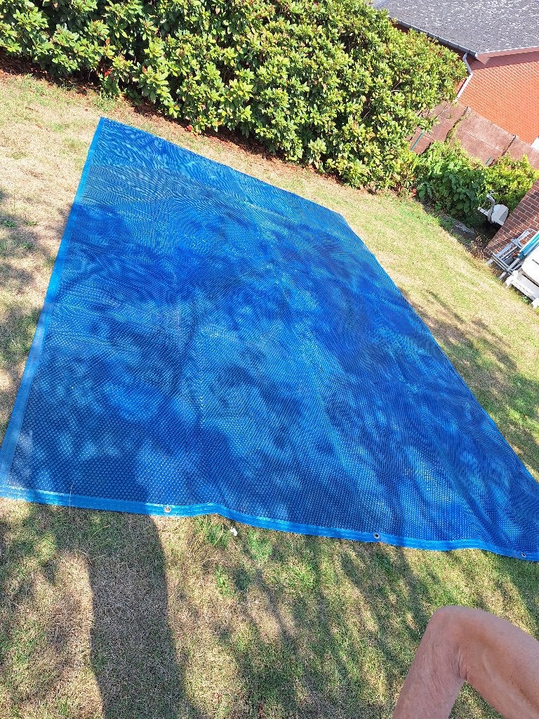zwembad noppenzeil, Ophalen, Gebruikt, Afdekzeil
