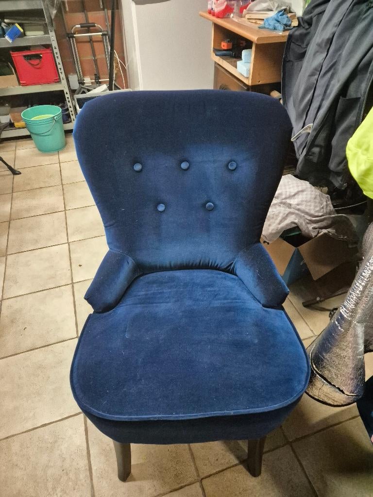 Blauw ikea zeteltje te koop., Ophalen, Gebruikt, Eenpersoons, Minder dan 75 cm