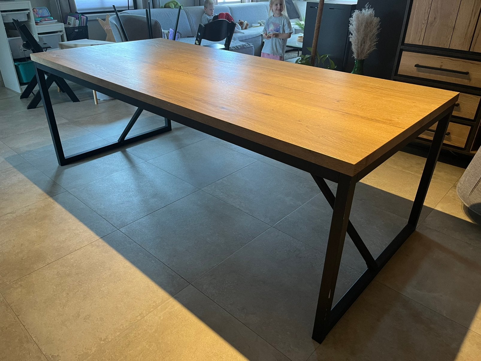 Eettafel met bijhorende zitbank, Huis en Inrichting, Ophalen, Gebruikt, 100 tot 150 cm, 200 cm of meer