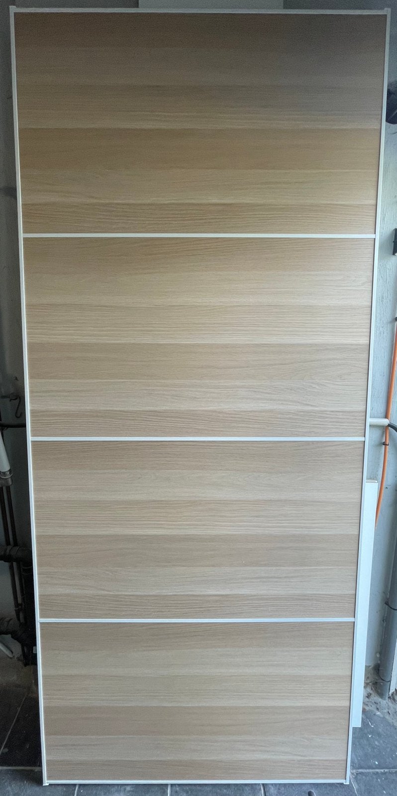 Pax schuifdeur - eik/spiegel - 230 cm, Ophalen, Gebruikt, 100 tot 150 cm, 200 cm of meer
