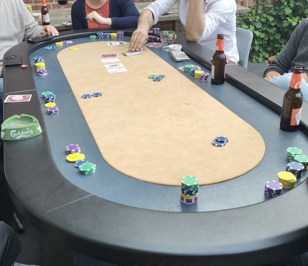 Pokertafel 8 personen, Hobby en Vrije tijd, Gezelschapsspellen | Kaartspellen, Vijf spelers of meer, Ophalen, Gebruikt