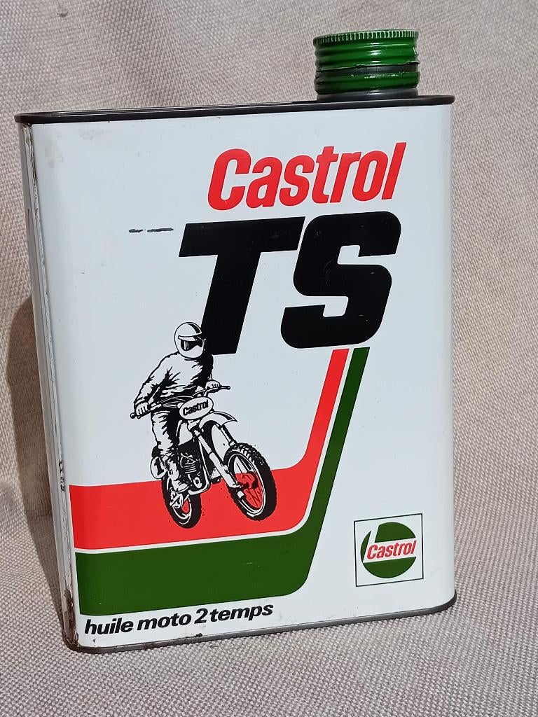 Bidon d'huile 2 temps CASTROL TS vintage, Enlèvement ou Envoi, Comme neuf