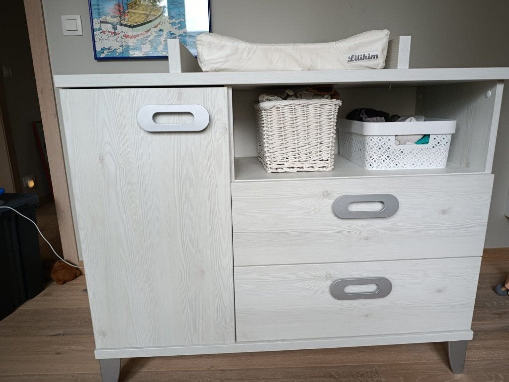 Ensemble lit évolutif + commode à langer Neyt, Kinderen en Baby's, Ophalen, Gebruikt, 50 tot 70 cm, 100 cm of meer