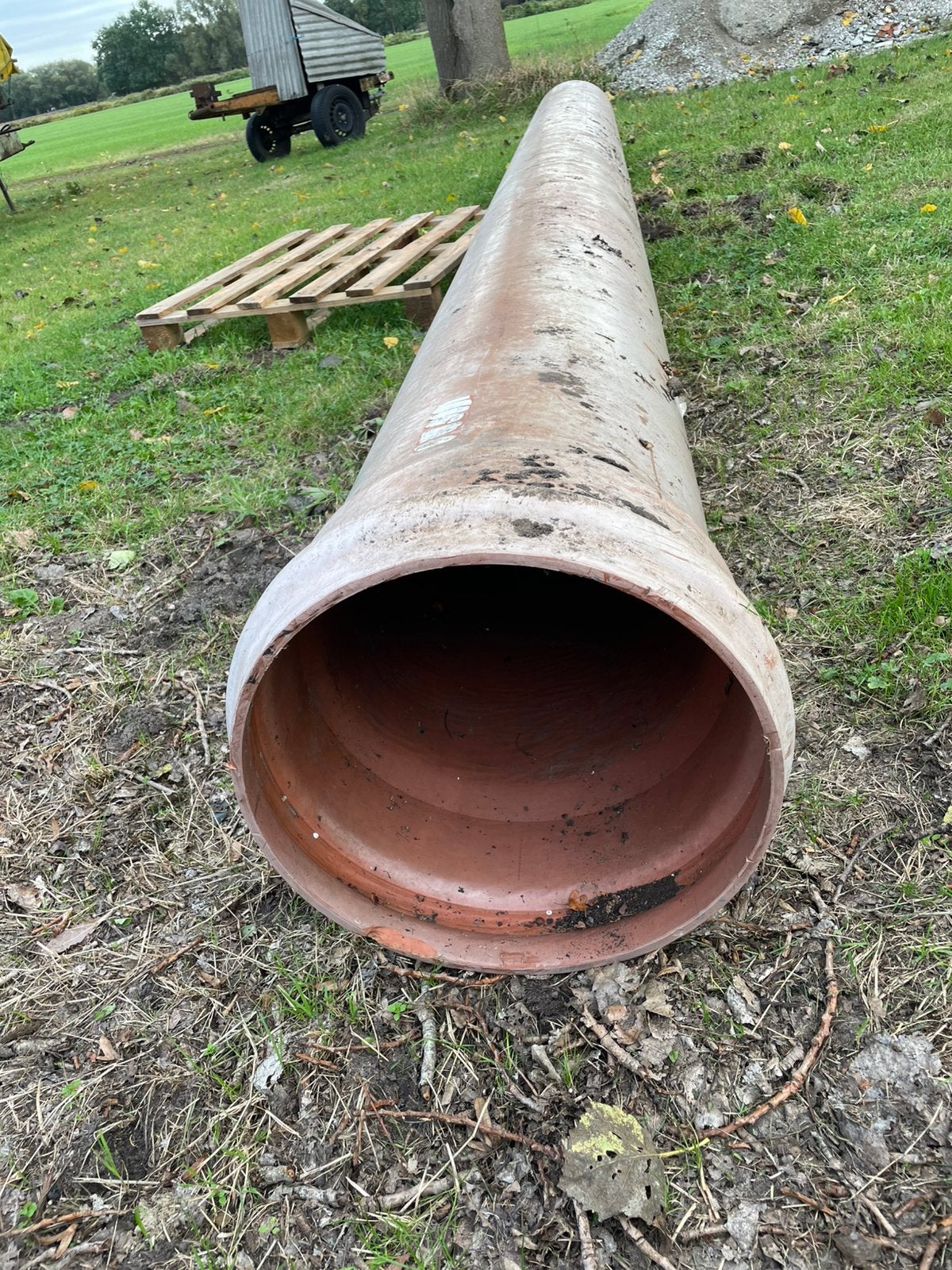 rood grijze pvc buis  40cm dik  5m lang  1,2 wanddikte, Doe-het-zelf en Bouw, Ophalen, Zo goed als nieuw, PVC