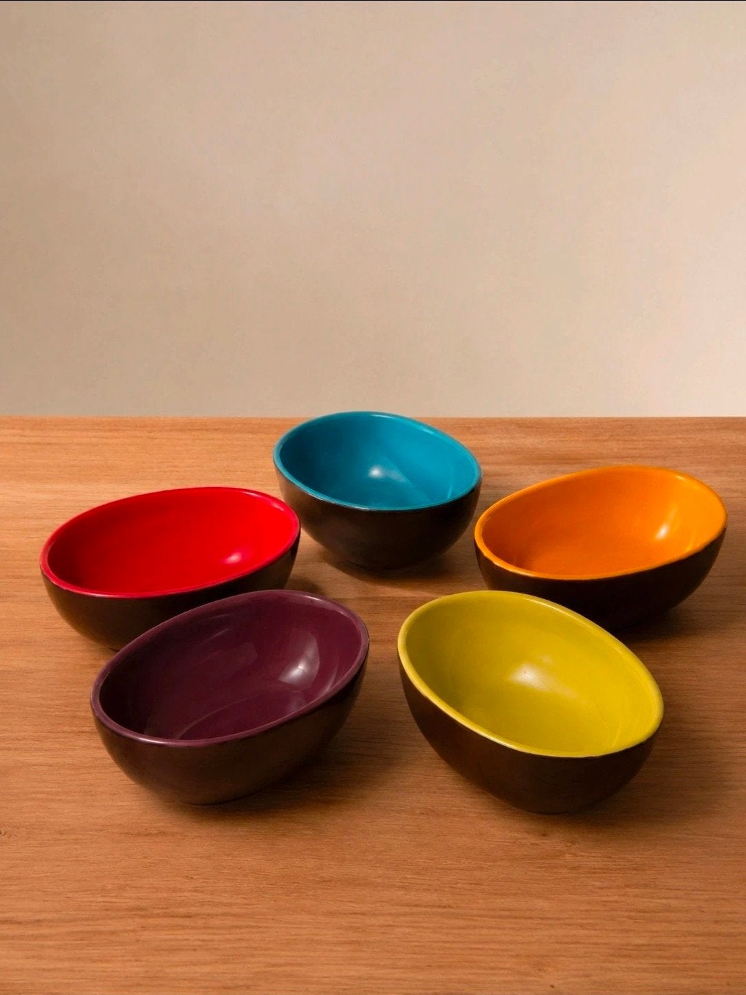 Lot de coupelles apéritif colorées 10 cm tapas, sauces, oliv