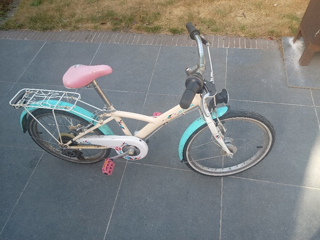 Meisjesfiets, Fietsen en Brommers, Ophalen, Btwin Decathlon, Schijfrem, 16 tot 20 inch