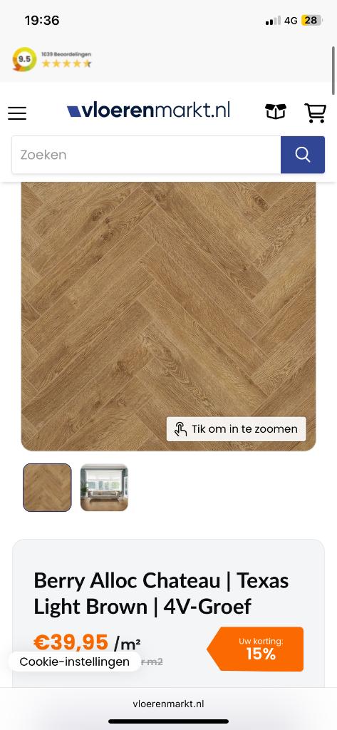 Een doos Berry Alloc Chateau Texas light brown, Enlèvement, Neuf