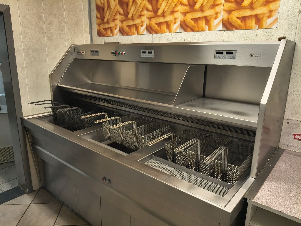Friteuse, Enlèvement, Utilisé, Cuisinière, Friteuse et Grils