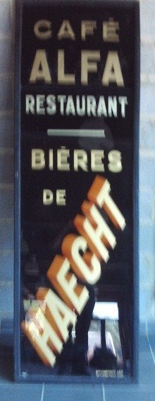 HAECHT bier, Verzamelen, Ophalen, Gebruikt, Reclamebord, Plaat of Schild, Overige merken