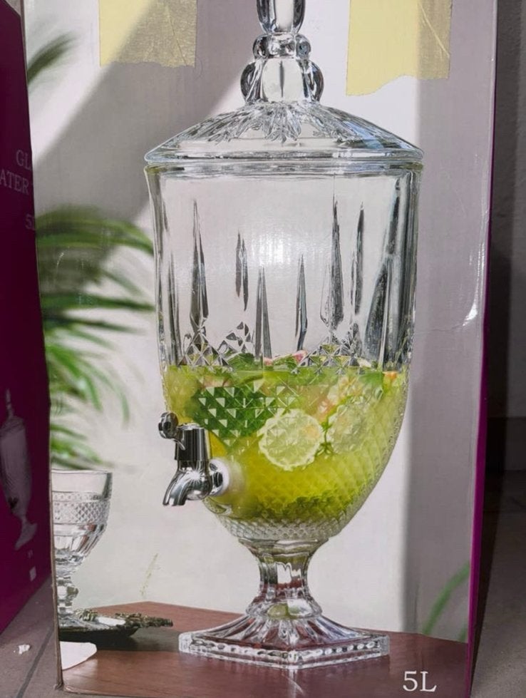 2 distributeurs de boissons de 5 litres, Enlèvement, Comme neuf, Avec couvercle