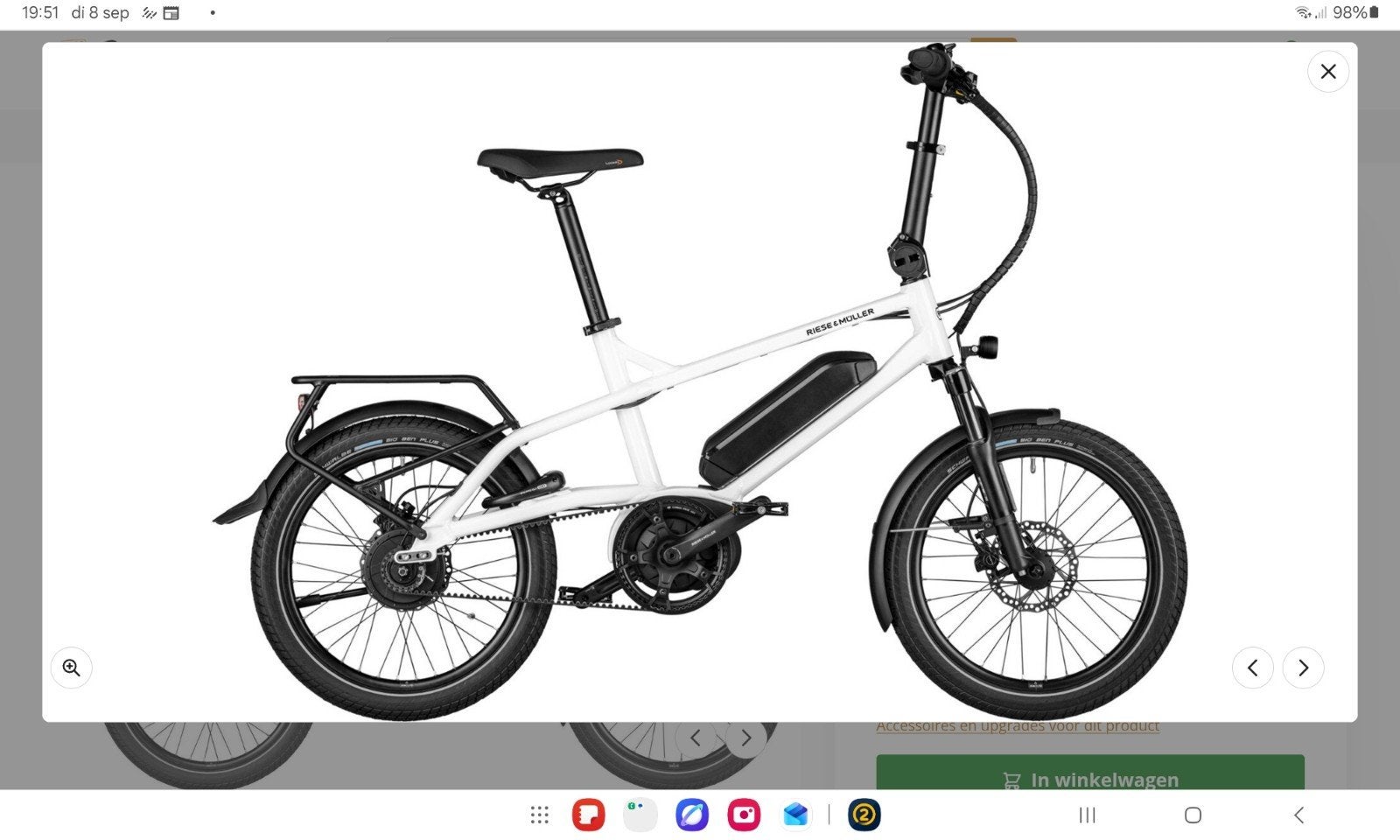 riese muller tinker vario 2, Ophalen, Zo goed als nieuw