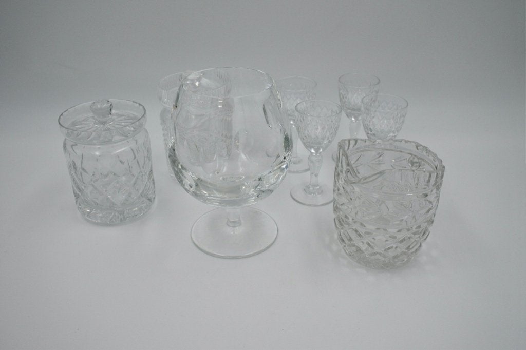 Waterford — 8 pièces de table en cristal, Antiquités & Art, Enlèvement ou Envoi