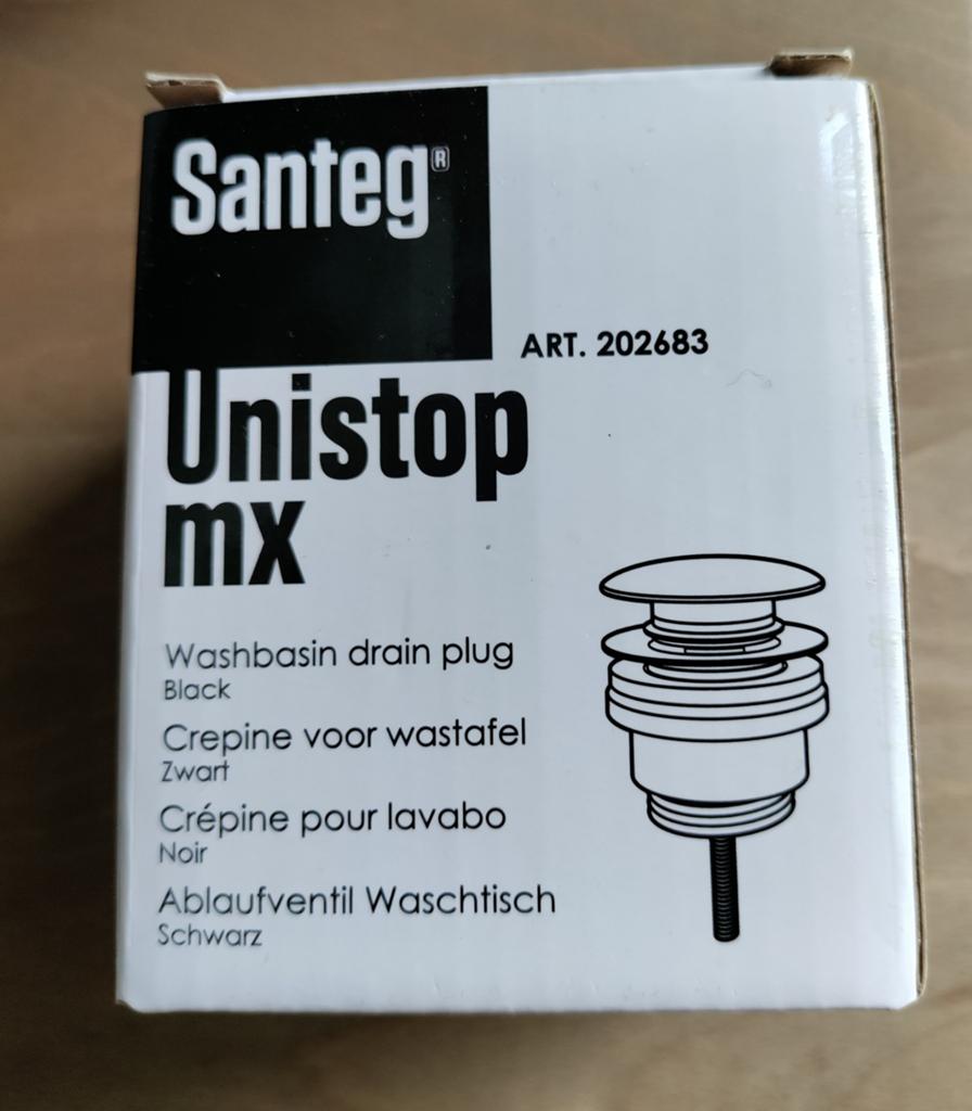 Crepine voor wastafel zwart nieuw, Ophalen of Verzenden, Wastafel