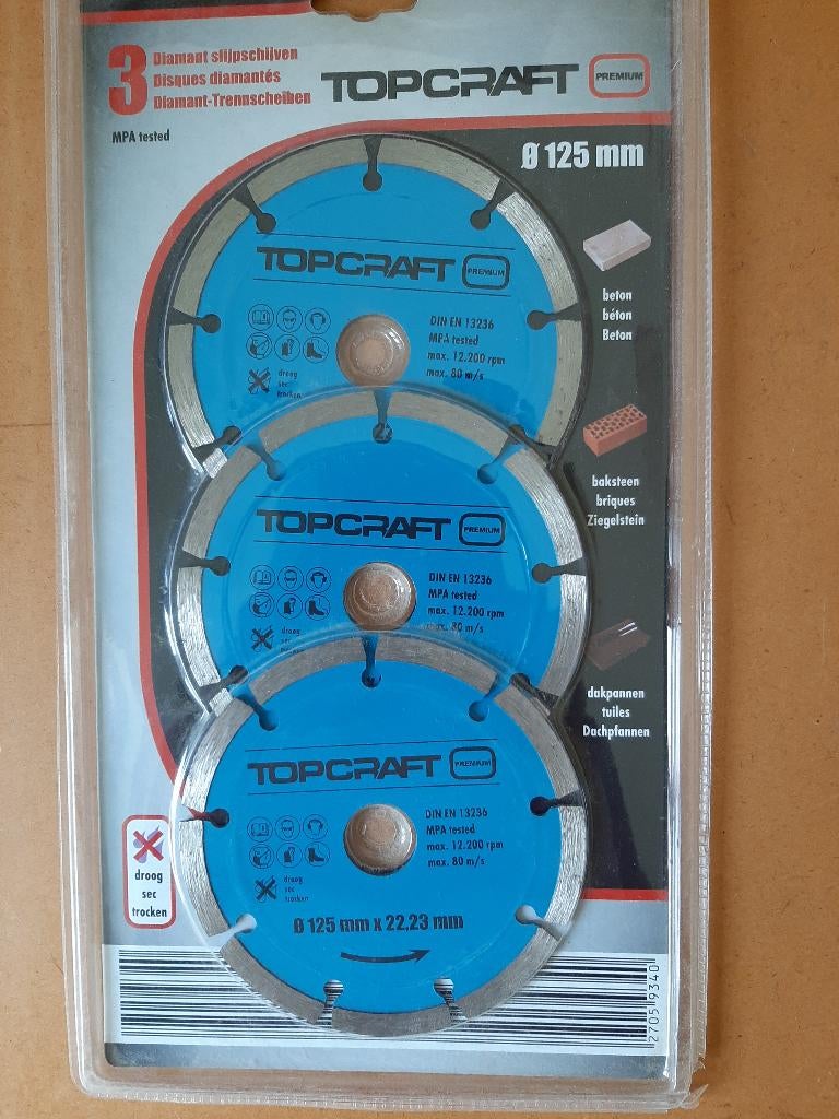 disques diamantés topcraft, Neuf, Électrique, Coupeur de béton, Topcraft